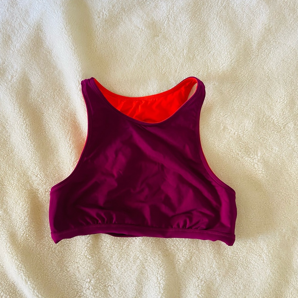 Reversible swim suit top
